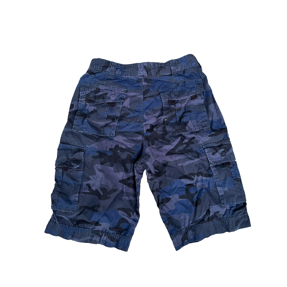 Vintage Genes Mens Blue Camouflage Outdoor Hiking Shorts size 30 A000324 - Picture 4 of 9